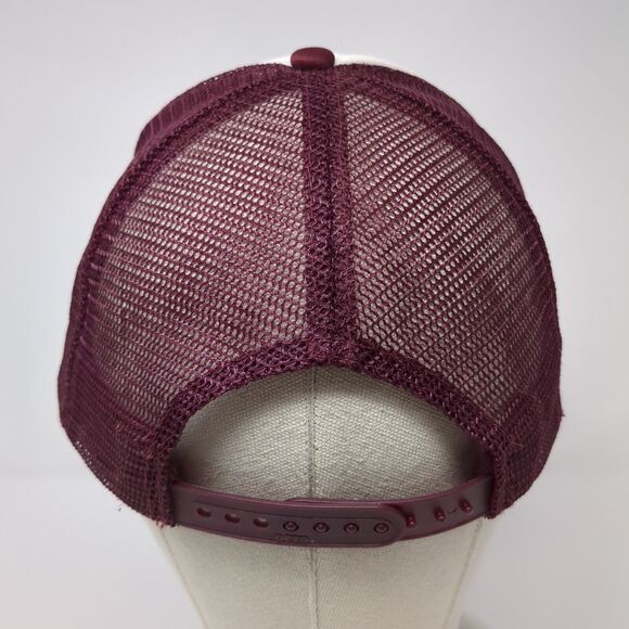 Lake Vibes Snapback Trucker Hat Red One Size Adjustable Mesh Back Rope - Picture 6 of 9